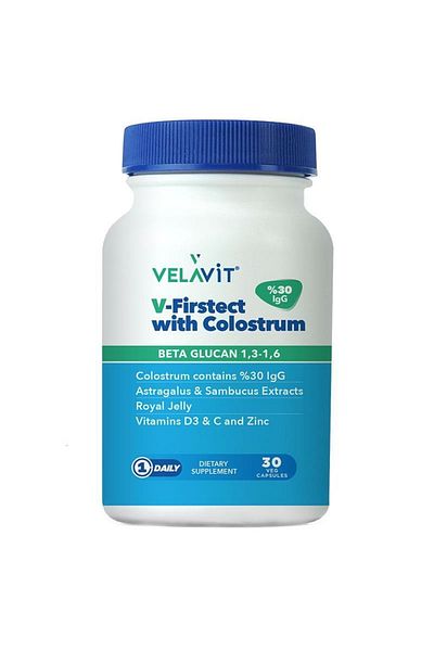 Velavit V-Firstect with Colostrum Supplement 30 Capsules