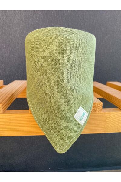 Le Petite Histoire Double Layer 100% Cotton Green Muslin Baby Drool Bib-scarf