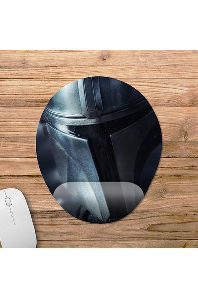 Pixxa نموذج لوحة الماوس لمسند المعصم من The Mandalorian - 2 بيضاوي