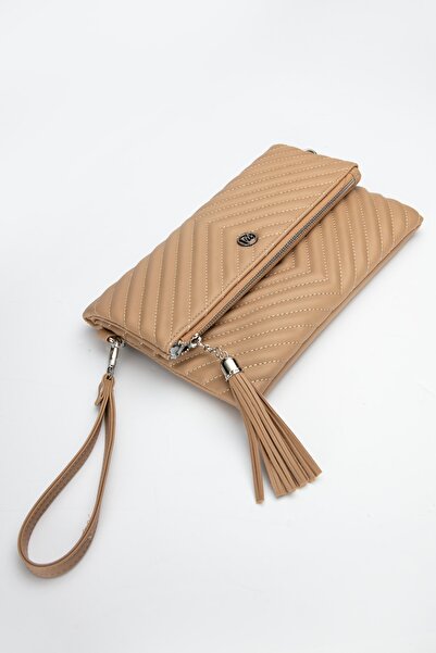 MORCA Women's Clutch Clutch Bag Long Strap Mink