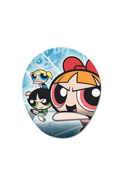 Pixxa نموذج لوحة ماوس دعم المعصم للفتيات من Powerpuff - 2 بيضاوي