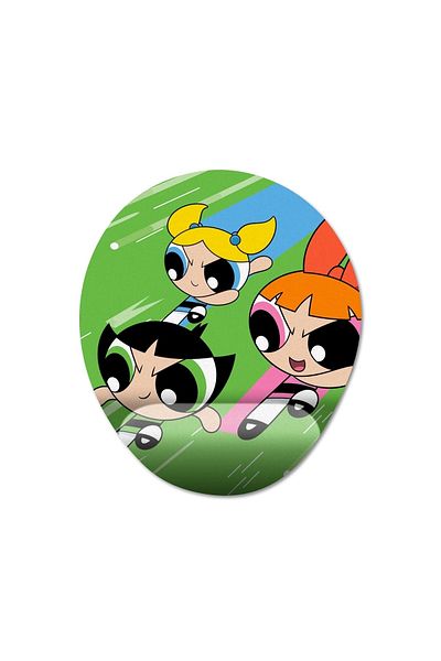 Pixxa نموذج لوحة ماوس دعم المعصم للفتيات من Powerpuff - بيضاوي واحد