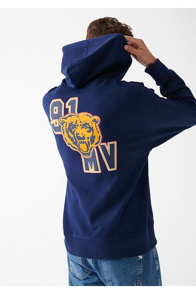 Mavi Φούτερ Mv-91 εμπριμέ με κουκούλα Navy Blue 0610811-70498