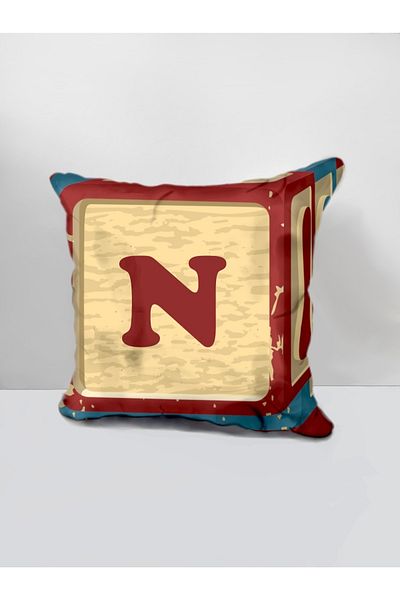 benlisso Husă de pernă cu litere 45x45 Litera N