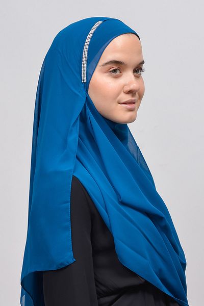 Altobeh Έτοιμο Πρακτικό Πέτρινο Μαλαισιανό Hijab Chiffon Shawl-Light Petroleum