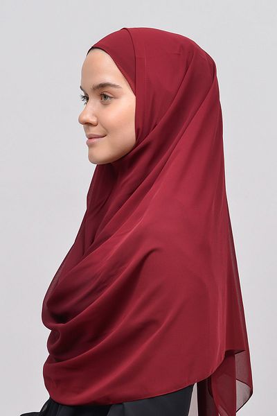 Altobeh Ready Practical Stoned Malaysian Hijab Chiffon Shawl-σκούρο μπορντό