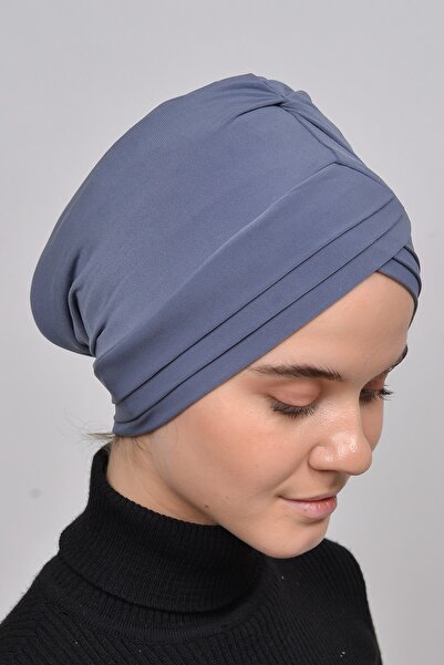 Altobeh Трисмуговий хрестоподібний зовнішній хіджаб-турелька, готовий до використання, колір: димчастий