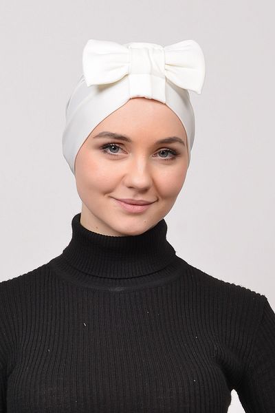Altobeh Φιόγκος Αναστρέψιμος Σταυρός Hijab Bonnet-ecru