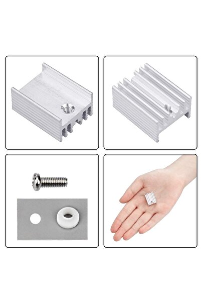 Genel Markalar To220 Aluminyum Soğutucu Set Radyatör Entegre Transistör Mosfet Bjt Lm78xx Lm317 Irfxxx Tdaxx