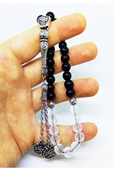 Kusakli Mărgele de rugăciune din piatră naturală cu onix strălucitor și cuarț...