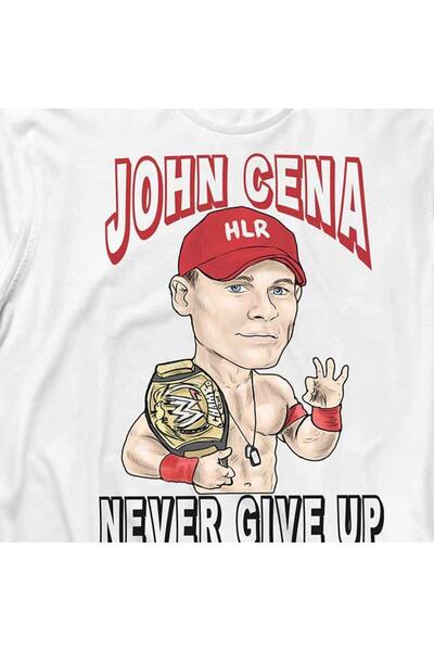 Kendim Seçtim Tricou cu mânecă lungă John Cena Never Give Up Wwe American Wrestling Tricou imprimat