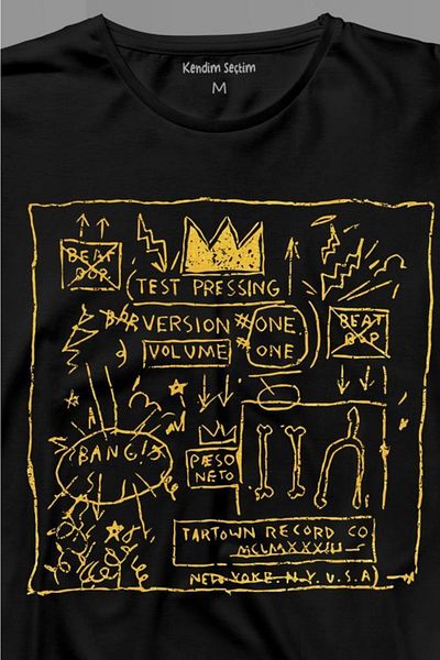 Kendim Seçtim Tricou cu mânecă lungă Basquiat Crown King King Art Pop Art Tricou imprimat