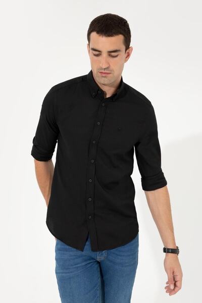 Pierre Cardin Siyah Slim Fit Gömlek