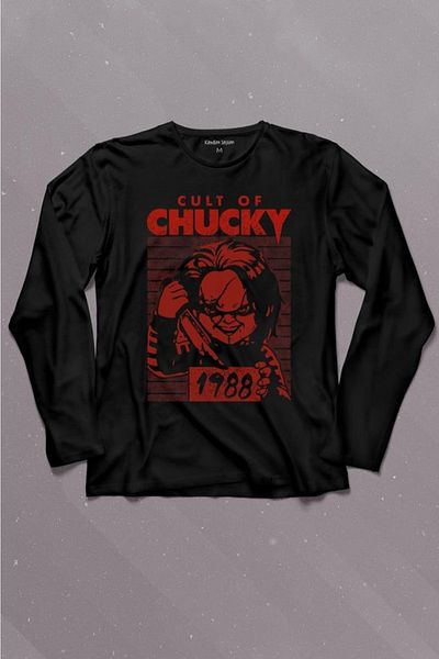Kendim Seçtim Cult Of Chucky 1988 film de groază Caki tricou cu mânecă lungă Tricou imprimat