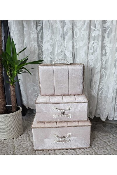 Duru Çeyiz Sandıkları 3 Lü Söz Nişan Bohça Gelin Düğün Çeyiz Set