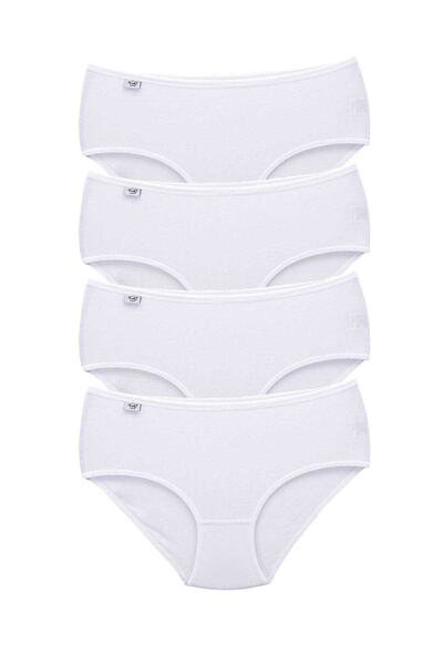 OEM 4 Pieces Passion Women High Waist Bato Thin Rubber Panties White