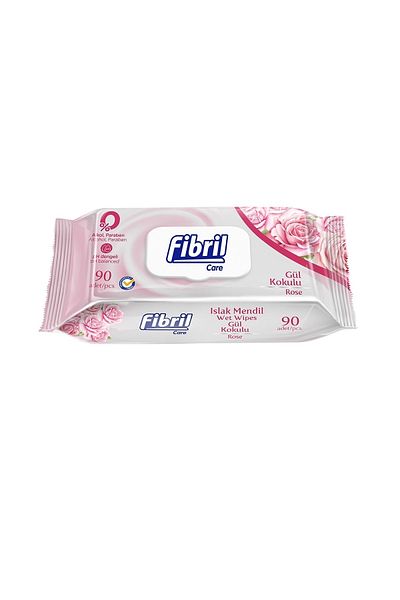 Fibril Care Rose Scented Wet Wipes - 3x90 Pack 270 Sheets