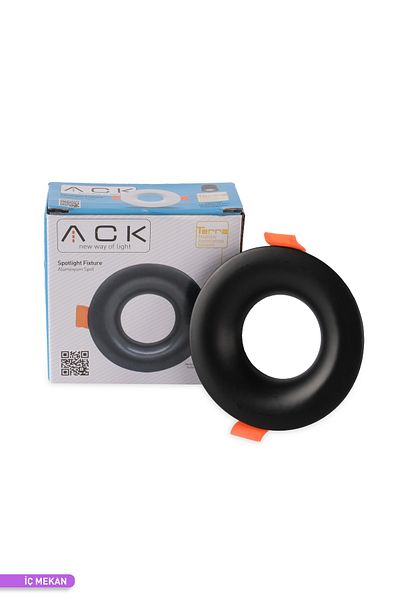 ACK Terra Aluminum Modular Spot Fixture Case Round Black 86mm