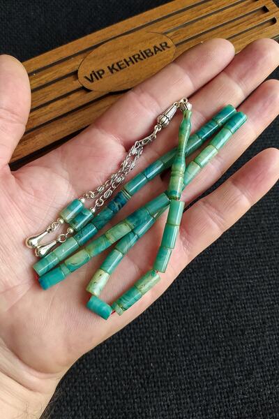 Vip Kehribar 5,5x10 Mm Kesme Ateşi Kehribar Tesbih Isme Özel Kişiselleştirile...