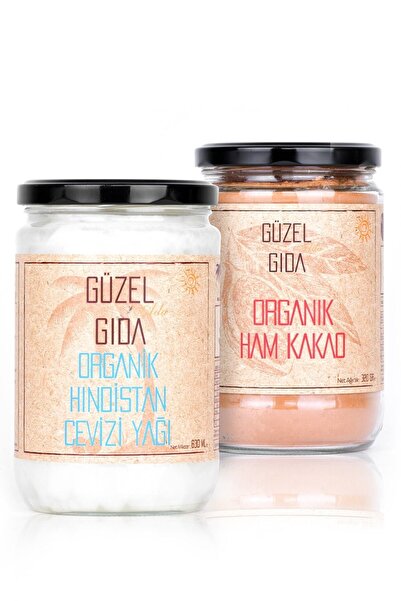 Güzel Ada Gıda Organik Ham Kakao 320 gr Organik Hindistan Cevizi Yağı 630 ml ...