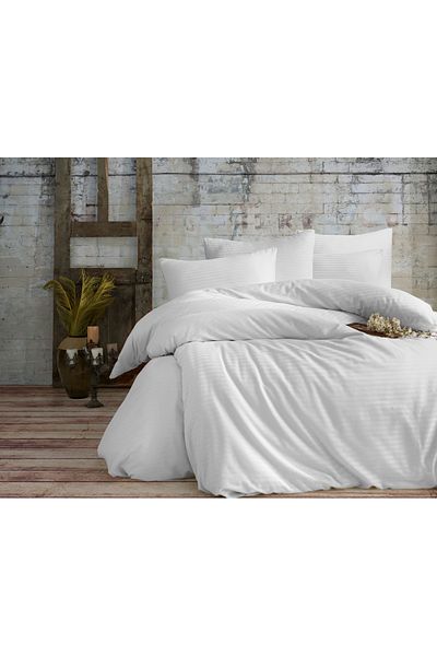 Zadetex Single Striped Satin Duvet Cover Set Cotton Hotel Duvet Cover