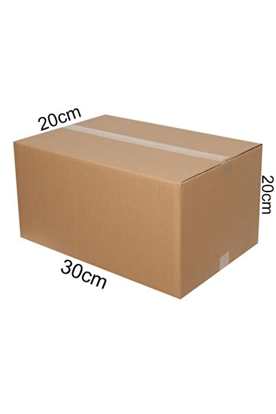 HerAmbalaj 20 Adet 30x20x20 Küçük Taşıma Kolisi, Çift Oluklu, Karton Koli, E-...