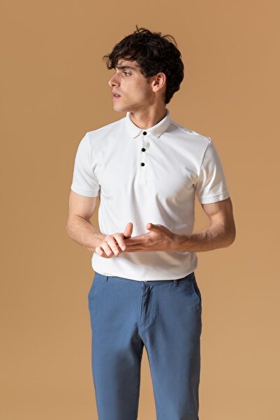 DeFacto Slim Fit Polo Neck Basic Short Sleeve T-Shirt