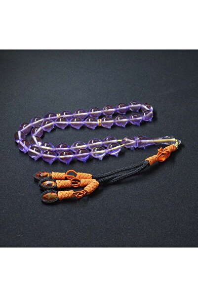tarihi osmanlı tesbih ve yüzük Natural Beige Model - Fire Amber Prayer Beads