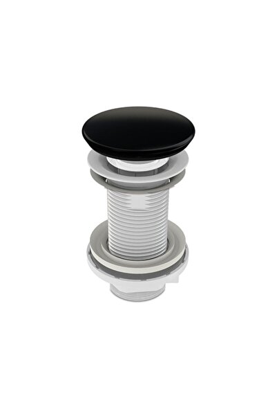 İZYAPI Siyah Seramik Üst Gövdeli Pop-up Lavabo Sifonu