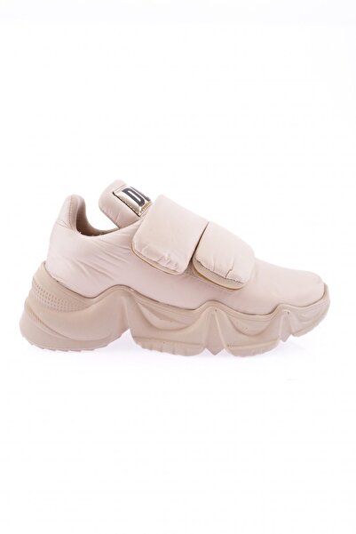 DGN Women's Parachute Double Velcro Thick Sole Sneakers Shoes Beige 3463119