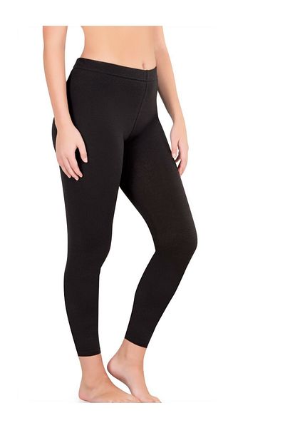 Shirly İç Giyim Leggings negri din bumbac pieptănat