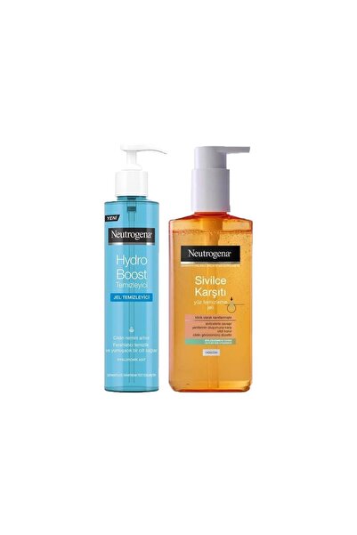 Neutrogena Hydro Boost Water Gel Temizleyici 200 Ml Ve Yağsız Yüz Temizleme J...