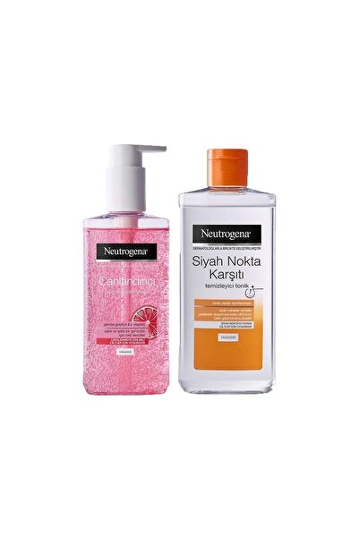 Neutrogena Yüz Yıkama Jeli Pembe Greyfurt 200 Ml Ve Siyah Nokta Temizleyici T...