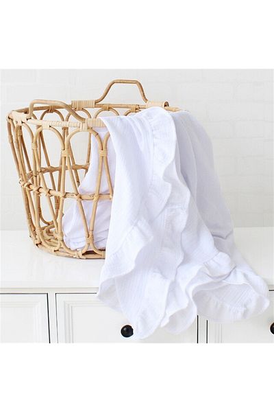Jaju Baby White 100*100 Cm Muslin Cotton Baby Blanket Newborn Organic Baby Blanket