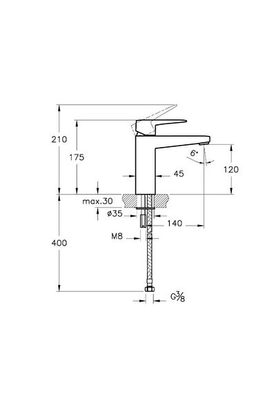 Artema A42731 Root Square High Sink Faucet