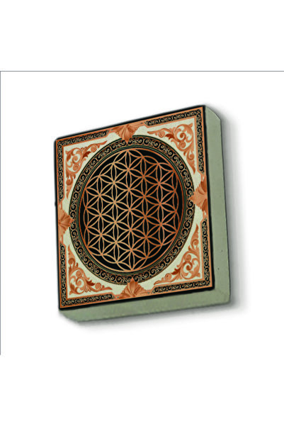 Genel Markalar Yaşam Çiçeği Baskılı Doğaltaş Magnetkd-044