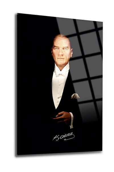 SRD Concept Atatürk 84 Cam Tablo-atatürk Tablosu-bayrak Tablosu