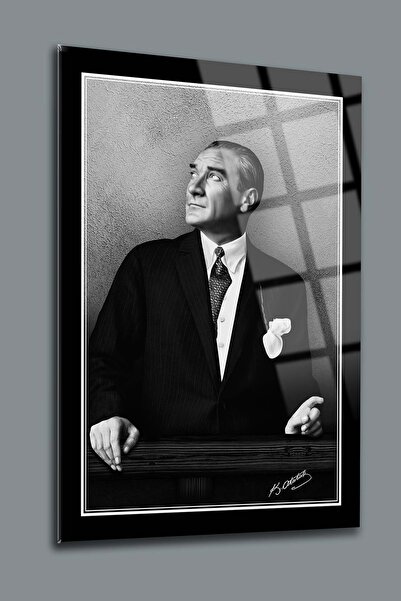 SRD Concept Atatürk 98 Cam Tablo-atatürk Tablosu-bayrak Tablosu