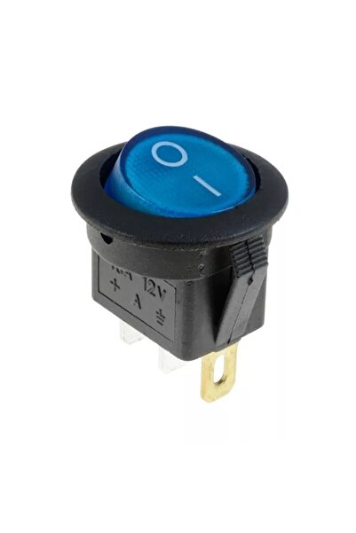 10Pcs Ic-131a Round Illuminated Switch 3p 12volt 20a Blue