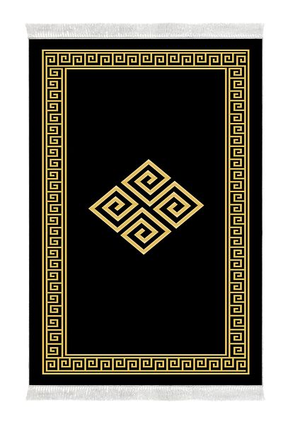 Alanur Home Eko Trend Djt 3-Pece Washable Non-Slip Σετ πατάκι μπάνιου 656m Μοντέρνο Χρυσό