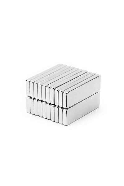 Dünya Magnet Güçlü Neodyum Blok Mıknatıs - 30x10x2 Mm (10'lu)