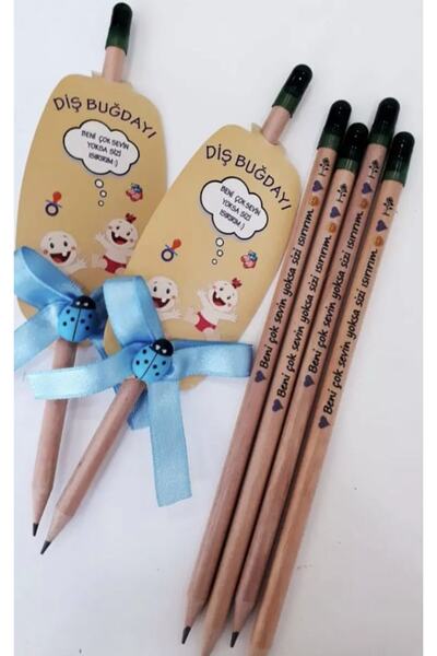 Çemrek Süs Parti Diş Buğdayı Hediyelik Tohumlu Kalem 25 Adet