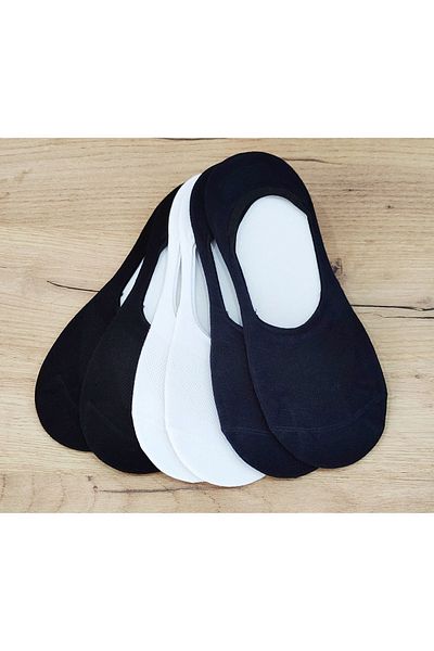 Leement socks Ανδρικές αόρατες κάλτσες μπαλαρίνας 6 ζευγαριών Bamboo Silicone