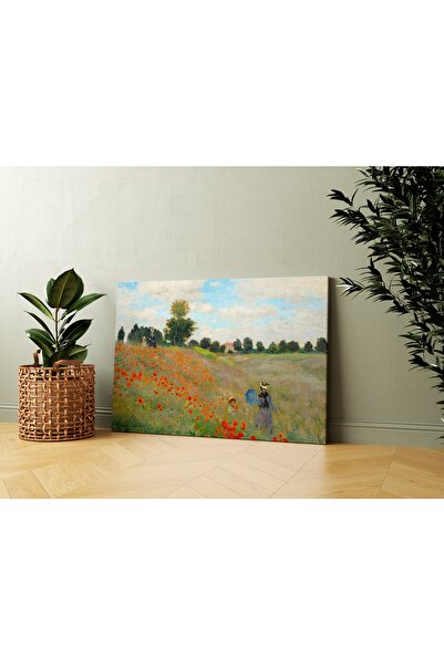 Carmen Claude Monet - Poppy Field Kanvas Tablo