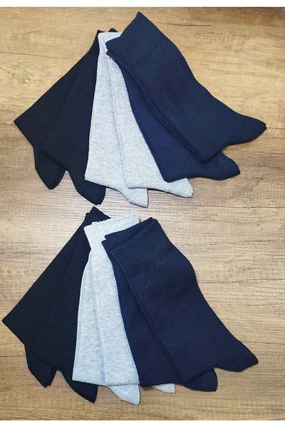 Leement socks Мъжки памучни класически чорапи със средна дебелина, 12 чифта