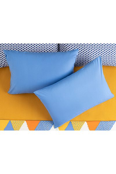 English Home Bumbac de religie simplă Cu 2 Fa?? De Pern? 50x70 Cm Albastru.