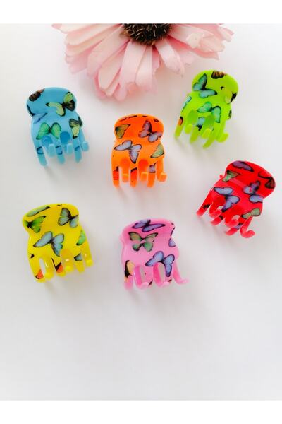 AlkazanAnkara Butterfly Patterned Latch Buckle 6 Pieces 2 Cm