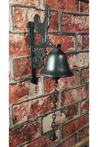 HOUSE2HOME Handmade Brass Rooster Door Bell, Oxide Black
