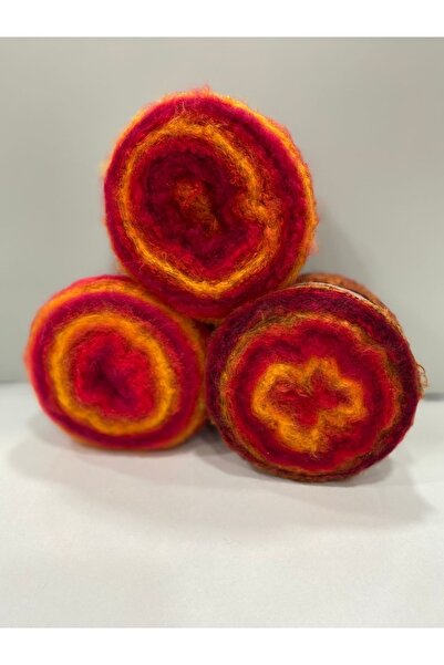 Vogue 600gr Ihrac Fazlasi Cha Cha El Örgü Ipi - Sarı/kırmızı