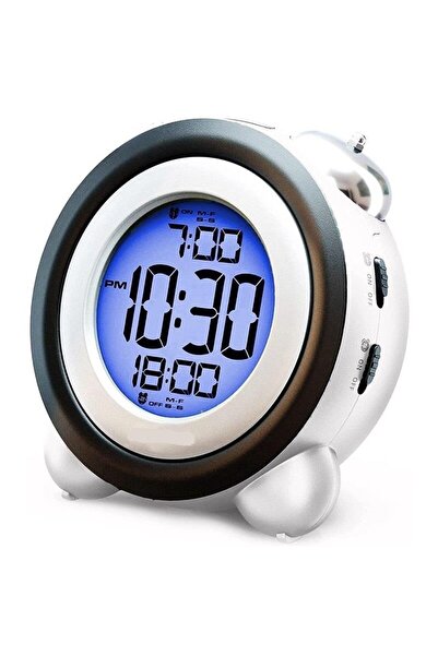 UpWay Led Işıklı Yüksek Zil Sesli Dijital Masa Saati Zaman Tarih Çift Alarm